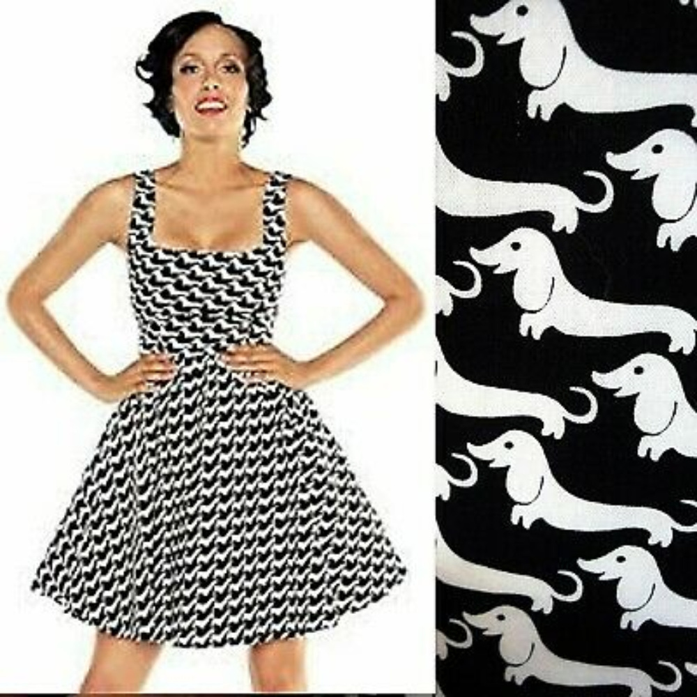 Retrolicious "Houndstooth" Dachshund Dress